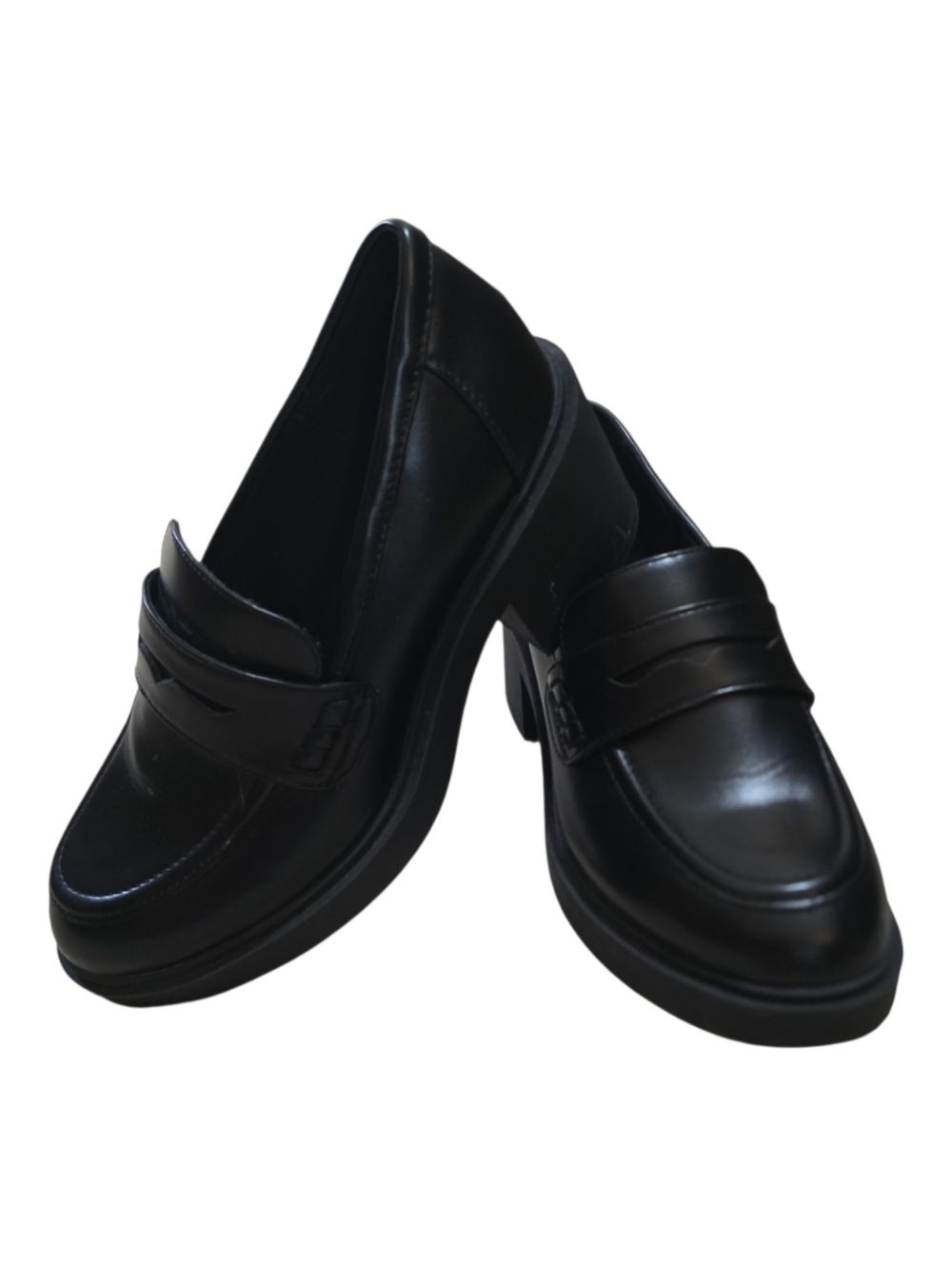 No Boundaries Black Platform Penny Loafers - Picture 3 of 8